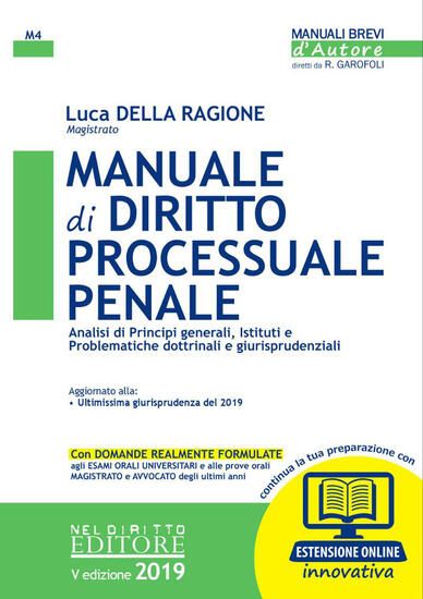 Immagine di MANUALE DI DIRITTO PROCESSUALE PENALE 2019