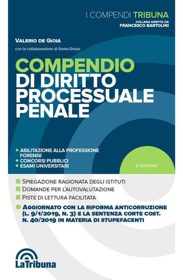 Immagine di COMPENDIO DI DIRITTO PROCESSUALE PENALE 2019