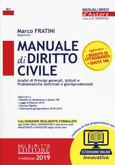 Immagine di MANUALE DI DIRITTO CIVILE 2019