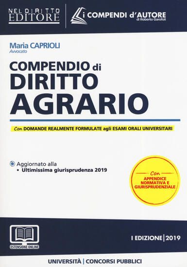 Immagine di COMPENDIO DI DIRITTO AGRARIO 2019