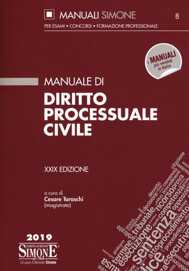 Immagine di MANUALE DI DIRITTO PROCESSUALE CIVILE 2019