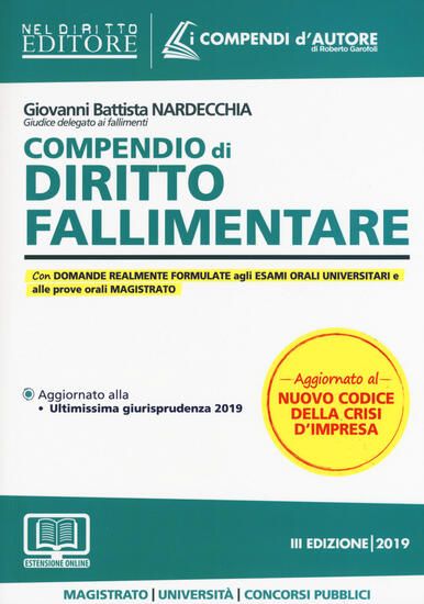 Immagine di COMPENDIO DI DIRITTO FALLIMENTARE 2019