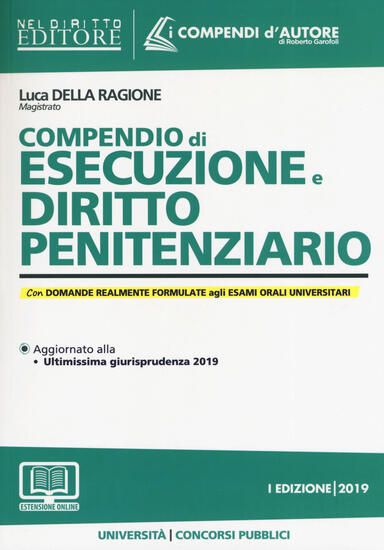 Immagine di COMPENDIO DI ESECUZIONE E DIRITTO PENITENZIARIO 2019