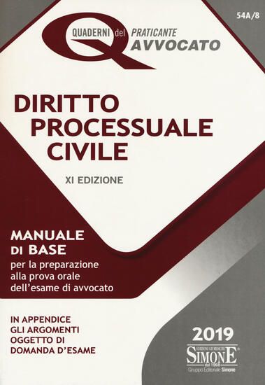 Immagine di DIRITTO PROCESSUALE CIVILE 2019. MANUALE DI BASE