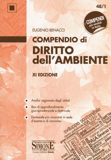 Immagine di COMPENDIO DI DIRITTO DELL`AMBIENTE 2019