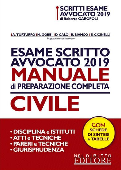 Immagine di ESAME AVVOCATO 2019. MANUALE DI PREPARAZIONE COMPLETA DIRITTO CIVILE