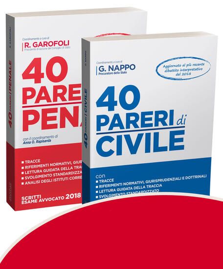 Immagine di 40 PARERI DI CIVILE-40 PARERI DI PENALE. KIT