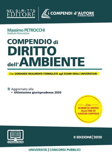 Immagine di COMPENDIO DI DIRITTO DELL`AMBIENTE 2020