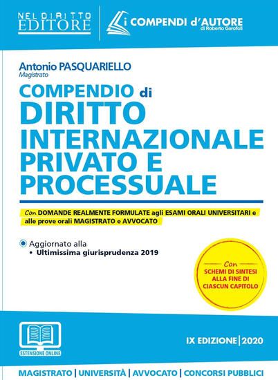 Immagine di COMPENDIO DI DIRITTO INTERNAZIONALE PRIVATO E PROCESSUALE 2020