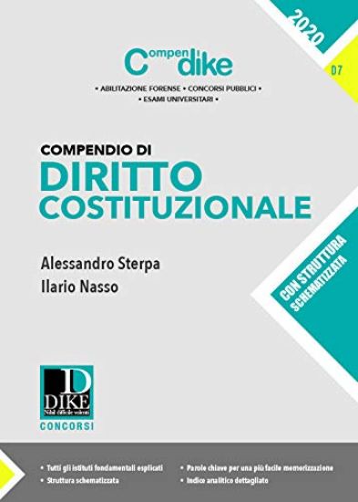 Immagine di COMPENDIO DI DIRITTO COSTITUZIONALE 2020