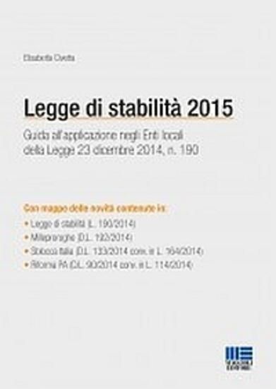 Immagine di LEGGE DI STABILITA` 2015 (LA)