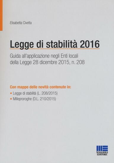 Immagine di LEGGE DI STABILITA` 2016 (LA)