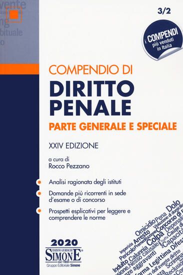 Immagine di COMPENDIO DI DIRITTO PENALE 2020