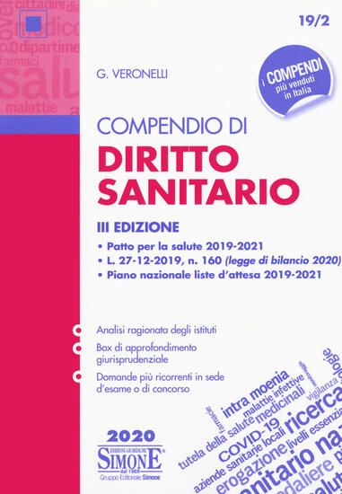 Immagine di COMPENDIO DI DIRITTO SANITARIO 2020