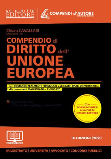 Immagine di COMPENDIO DI DIRITTO DELL`UNIONE EUROPEA 2020