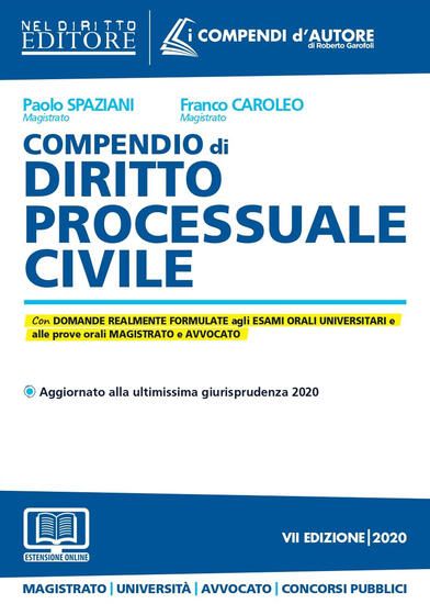 Immagine di COMPENDIO DI DIRITTO PROCESSUALE CIVILE 2020