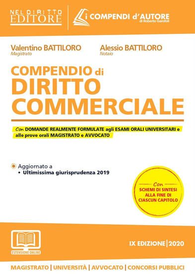 Immagine di COMPENDIO DI DIRITTO COMMERCIALE 2020