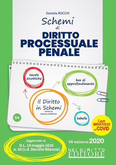 Immagine di SCHEMI DI DIRITTO PROCESSUALE PENALE 2020