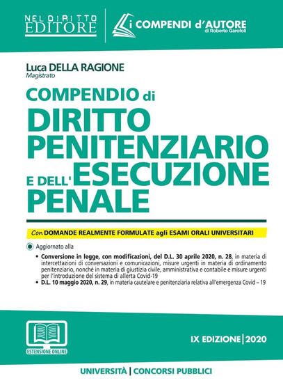 Immagine di COMPENDIO DI ESECUZIONE E DIRITTO PENITENZIARIO 2020