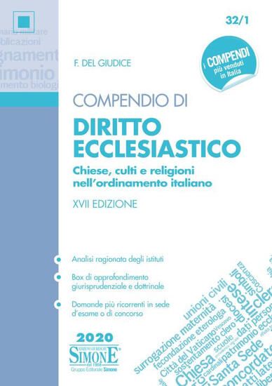 Immagine di COMPENDIO DI DIRITTO ECCLESIASTICO 2020