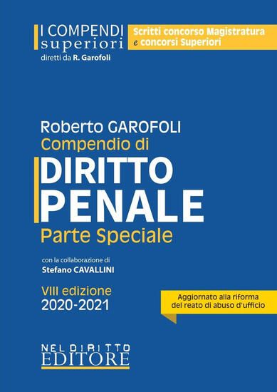 Immagine di COMPENDIO DI DIRITTO PENALE 2020. PARTE SPECIALE