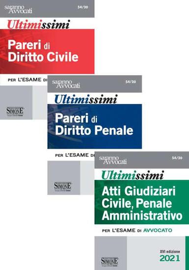 Immagine di ULTIMISSIMI PARERI (3 VOLUMI) ATTI GIUDIZIARI CIVILE, PENALE AMMINISTRATIVO; PENALE; CIVILE