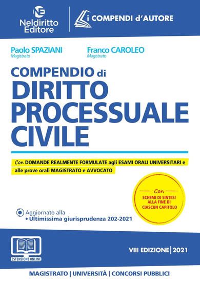 Immagine di COMPENDIO DI DIRITTO PROCESSUALE CIVILE 2021