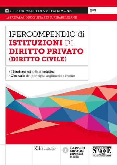 Immagine di IPERCOMPENDIO DI ISTITUZIONI DI DIRITTO PRIVATO (DIRITTO CIVILE) 2021