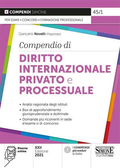 Immagine di COMPENDIO DI DIRITTO INTERNAZIONALE PRIVATO E PROCESSUALE. 2021