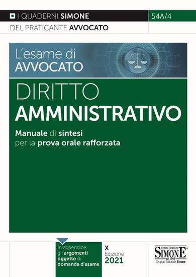 Immagine di L` ESAME DI AVVOCATO. DIRITTO AMMINISTRATIVO.2021