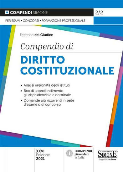 Immagine di COMPENDIO DI DIRITTO COSTITUZIONALE. 2021