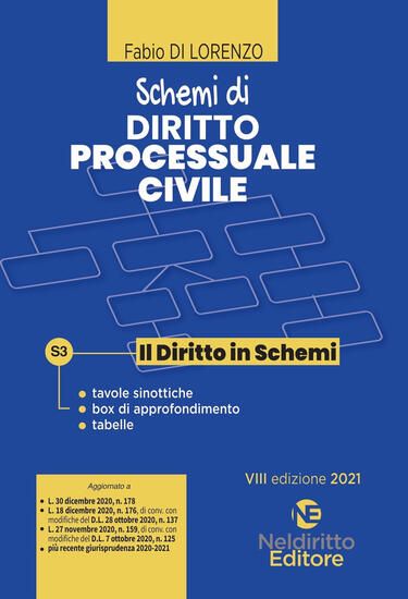 Immagine di SCHEMI DI DIRITTO PROCESSUALE CIVILE 2021