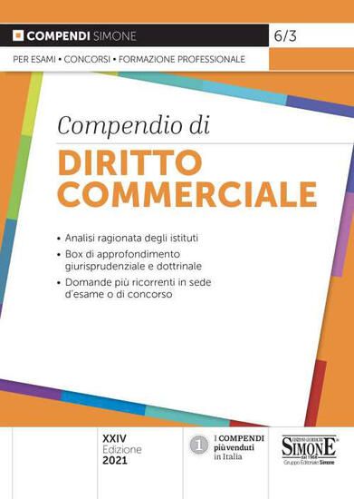 Immagine di COMPENDIO DI DIRITTO COMMERCIALE 2021