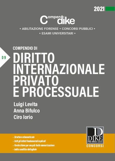 Immagine di COMPENDIO DI DIRITTO INTERNAZIONALE PRIVATO E PROCESSUALE. 2021