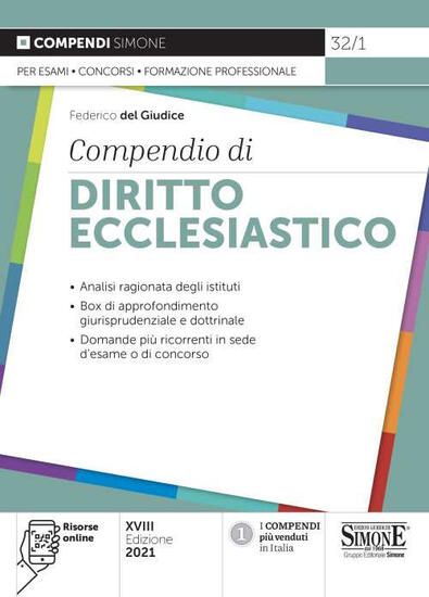 Immagine di COMPENDIO DI DIRITTO ECCLESIASTICO 2021