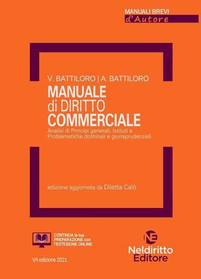 Immagine di MANUALE DI DIRITTO COMMERCIALE 2021