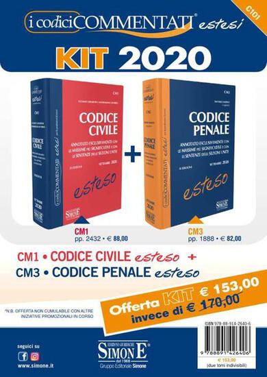 Immagine di KIT 2020 - CODICE CIVILE ESTESO-CODICE PENALE ESTESO. ANNOTATI ESCLUSIVAMENTE CON LE MASSIME SIG...