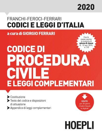 Immagine di CODICE PROCEDURA CIVILE E LEGGI COMPLEMENTARI 2020