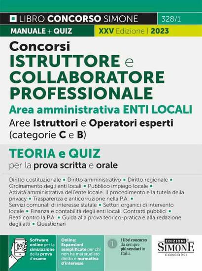 Immagine di CONCORSO ISTRUTTORE E COLLABORATORE PROFESSIONALE. AREA AMMINISTRATIVA ENTI LOCALI 2023