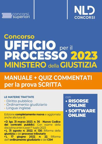 Immagine di CONCORSO UFFICIO DEL PROCESSO 2023: MANUALE + QUIZ