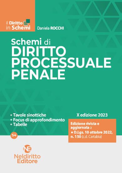 Immagine di SCHEMI DI DIRITTO PROCESSUALE PENALE 2023