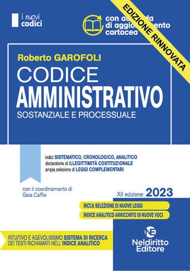 Immagine di CODICE AMMINISTRATIVO SOSTANZIALE E PROCESSUALE 2023