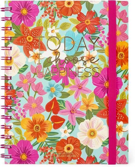 Immagine di LARGE SPIRAL NOTEBOOK A RIGHE, FLOWERS