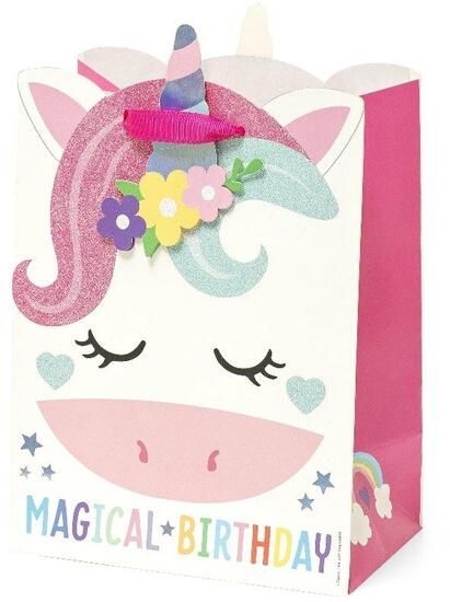 Immagine di SACCHETTO REGALO - MEDIO - UNICORNO