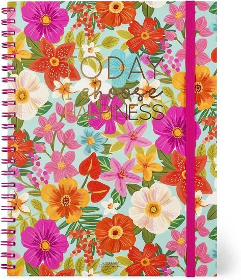 Immagine di 3-IN-1 SPIRAL NOTEBOOK, MAXI TRIO SPIRAL NOTEBOOK - FLOWERS