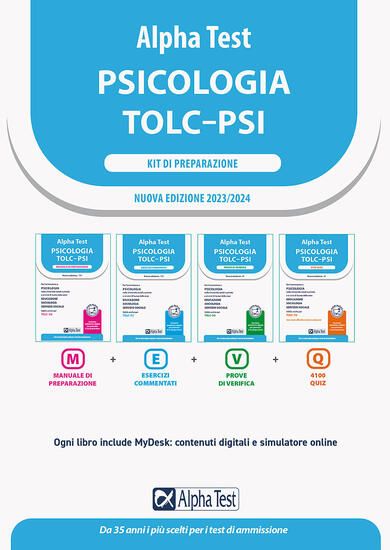 Immagine di ALPHA TEST. PSICOLOGIA. TOLC-PSI. KIT DI PREPARAZIONE. CON MYDESK