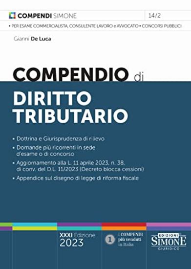 Immagine di COMPENDIO DI DIRITTO TRIBUTARIO 2023