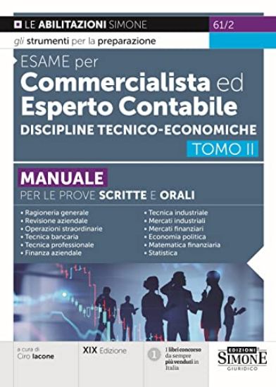 Immagine di ESAME PER COMMERCIALISTA ED ESPERTO CONTABILE. DISCIPLINE TECNICO-ECONOMICHE VOL 2 2023