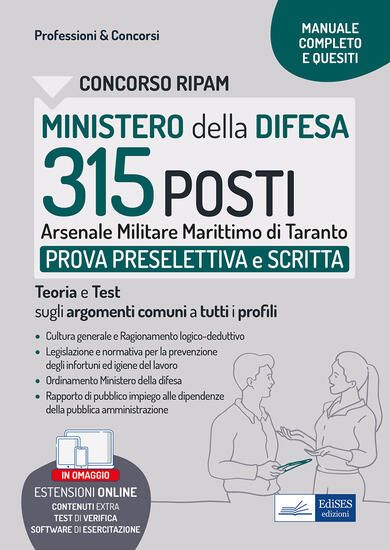 Immagine di CONCORSO MINISTERO DELLA DIFESA. 315 POSTI ARSENALE MARITTIMO DI TARANTO. PROVA PRESELETTIVA