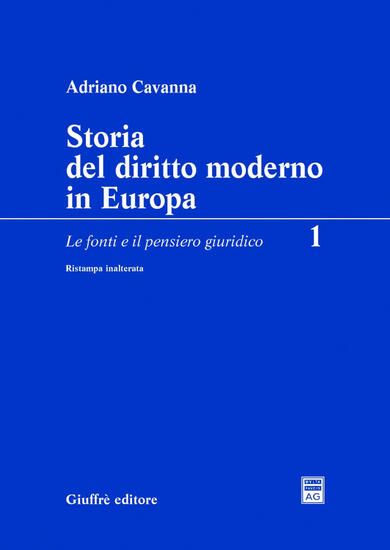 Immagine di STORIA DEL DIRITTO MODERNO IN EUROPA